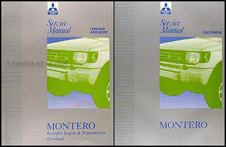 1996 Mitsubishi Montero Repair Manual Set Original