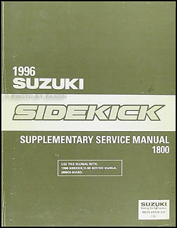 1996 Suzuki Sidekick Sport 1800 Repair Manual Supplement Original