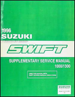 1996 Suzuki Swift 1000/1300 Repair Manual Supplement Original