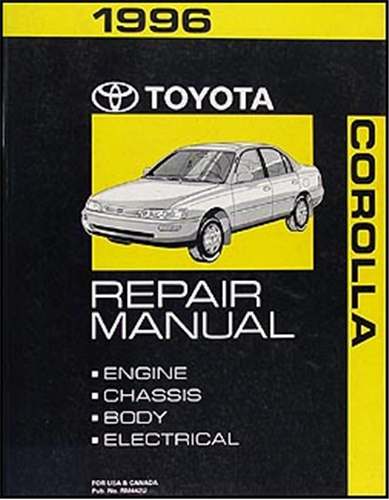 1996 Toyota Corolla Repair Manual Original