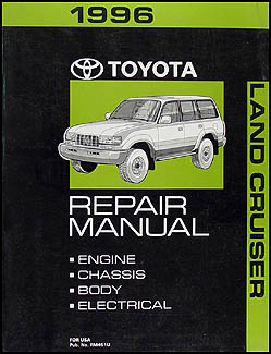 1996 Toyota Land Cruiser Repair Shop Manual Original