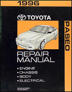 1996 Toyota Paseo Repair Manual Original