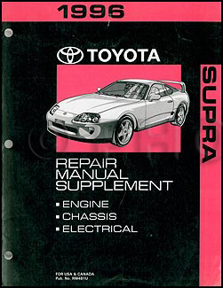 1996 Toyota Supra Turbo Repair Manual Supplement Original  