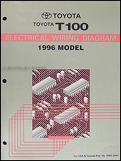 1996 Toyota T100 Truck Wiring Diagram Manual Original