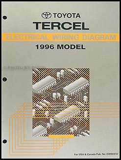 1996 Toyota Tercel Wiring Diagram Manual Original