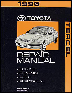 1996 Toyota Tercel Repair Manual Original