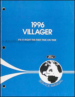 1996 Mercury Villager Repair Manual Original