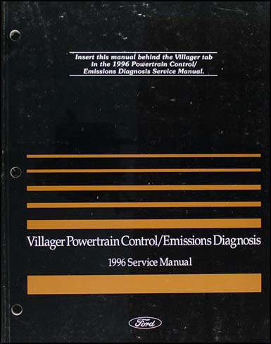 1996 Mercury Villager Engine & Emissions Diagnosis Manual