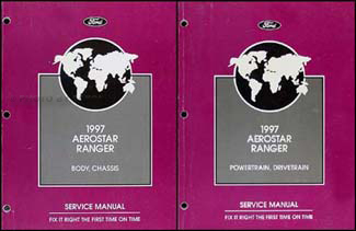 1997 Ford Aerostar and Ranger Repair Manual Original 2 Volume Set