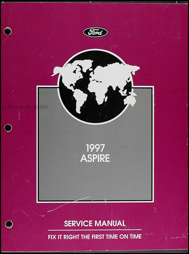 1997 Ford Aspire Shop Manual Original