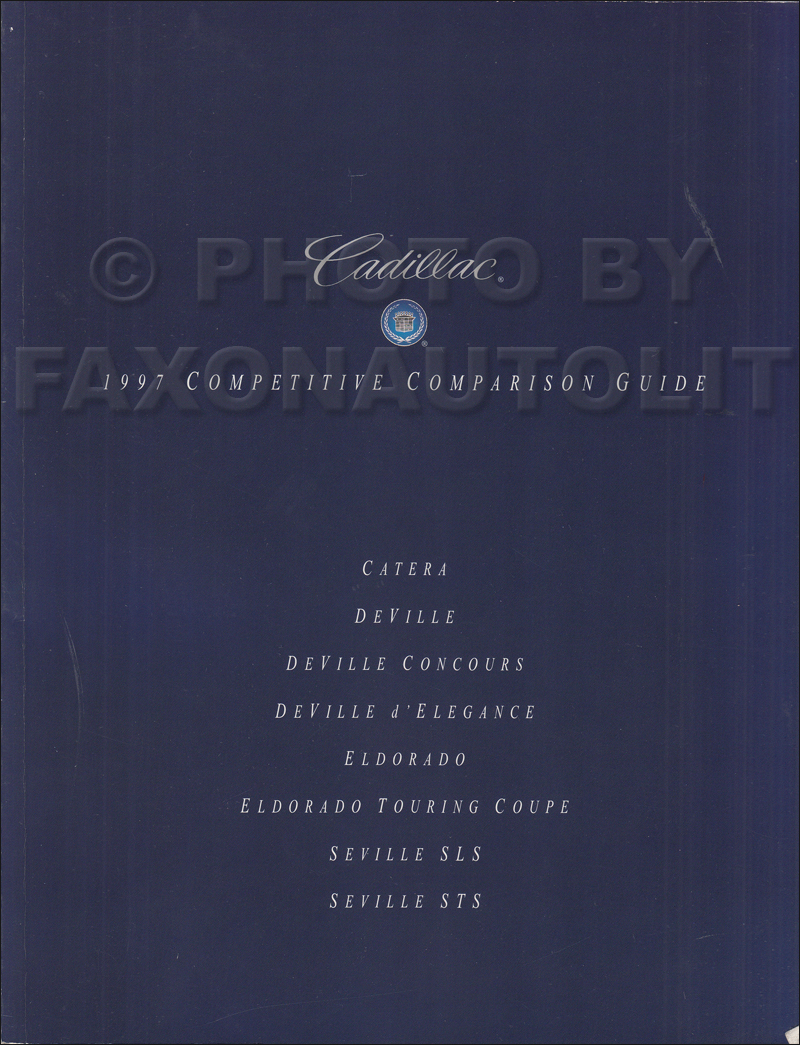1997 Cadillac Competitive Comparison Guide Original Dealer Album