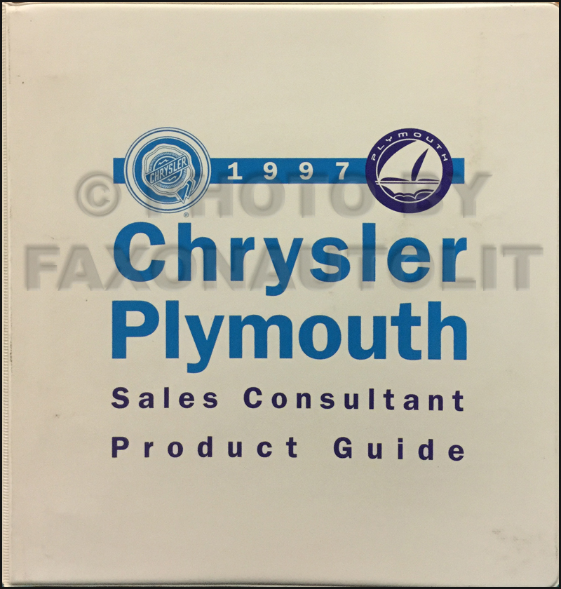1997 Chrysler Plymouth Sales Consultant Product Guide Original