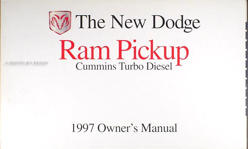 1997 Dodge Ram Cummins Turbo Diesel Pickup Truck Owner Manual Original
