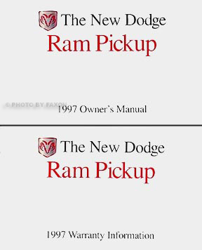 1997 Dodge Ram Pickup Truck Original Owner's Manual Pack Gas Models