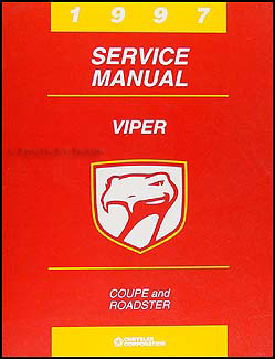 1997 Dodge Viper Coupe and Roadster Repair Manual Original 