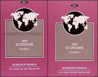 1997 Ford Econoline Van & Club Wagon Repair Shop Manual Set Original