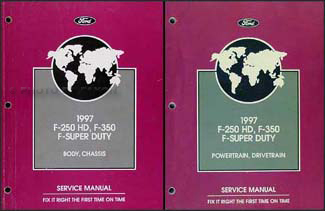 1997 Ford F-250 HD F-350 F-Super Duty Service Manual 2 Volume Set Original