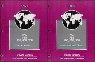 1997 Ford F700 F800 FT900 B700 B800 Truck Repair Shop Manual Set