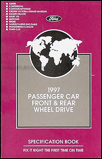 1997 Ford Lincoln Mercury Service Specifications Book Original