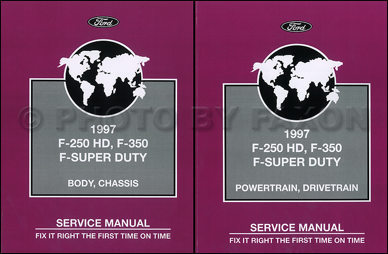 1997 Ford F-250 HD F-350 F-Super Duty Service Manual 2 Volume Set Factory Reprint