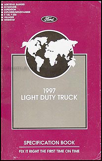 1997 Ford Truck SUV and Van Service Specifications Book Original 