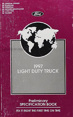 1997 Ford Truck Preliminary Service Specifications Book Original