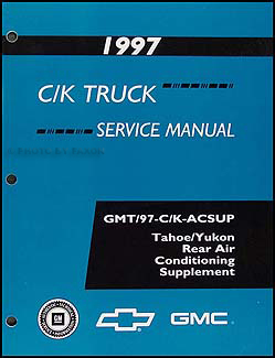 1997 Chevy/GMC Tahoe & Yukon Truck Rear Air Conditioning Supplement Original