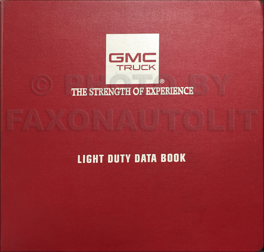 1997 GMC Light Duty Data Book Dealer Album Original