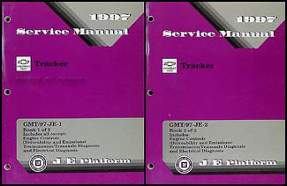 1997 Chevy Geo Tracker Repair Manual Original 2 Volume Set 