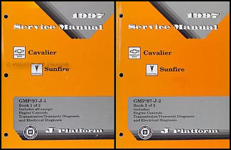 1997 Cavalier & Sunfire Repair Manual Original 2 Volume Set 