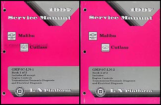 1997 Malibu and Cutlass Repair Manual Original 2 Volume Set 