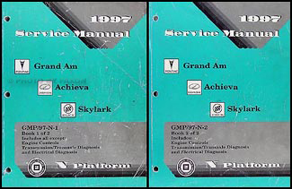 1997 Grand Am/Achieva/Skylark Repair Manual Original 2 Volume Set 
