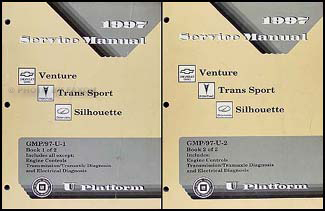 1997 Venture/Trans Sport/Silhouette Repair Shop Manual Original 2 Vol. Set