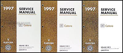 1997 Cadillac Catera Repair Shop Manual Original 3 Volume Set 