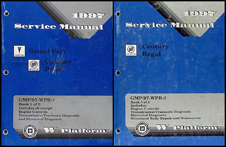 1997 Buick Century & Regal Repair Manual Original 2 Volume Set