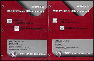 1997 Lumina Monte Carlo Cutlass Supreme Repair Shop Manual Original Set