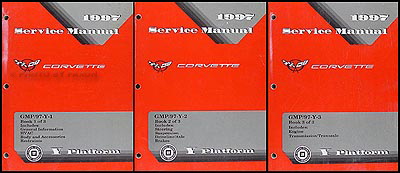 1997 Chevrolet Corvette Repair Manual Original 3 Volume Set 