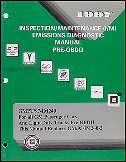 1997 GM Pre-OBDII Emissions Diagnostic Manual Original