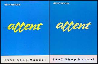 1997 Hyundai Accent Shop Manual Original 2 Volume Set 