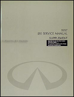 1997.5 Infiniti J30 Repair Shop Manual Supplement Original VIN# 500001 and up