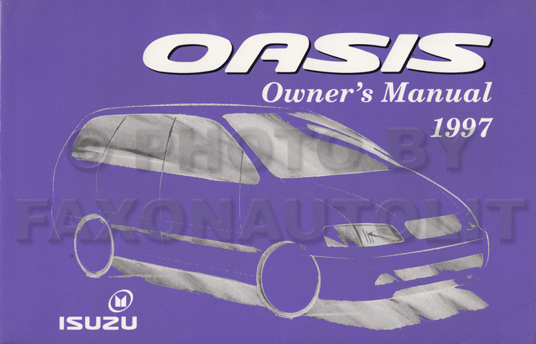 1997 Isuzu Oasis Owner's Manual Original