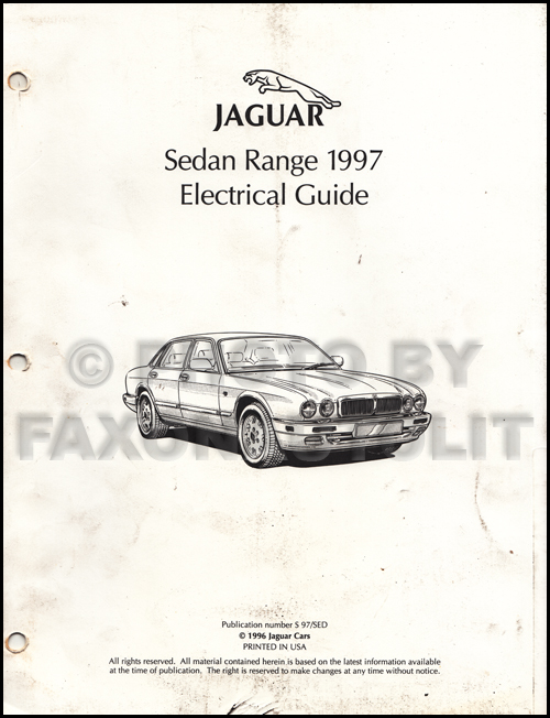 1997 Jaguar XJ6 Electrical Guide Wiring Diagram Original