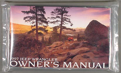 1997 Jeep Wrangler Owner's Manual Original with extras