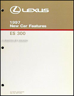 1997 Lexus ES 300 Features Manual Original