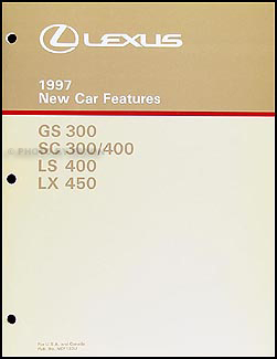 1997 Lexus GS SC LS and LX 450 Features Manual Original