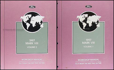 1997 Lincoln Mark VIII Shop Manual Original 2 Volume Set 
