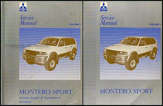 1997 Mitsubishi Montero Sport Repair Manual Set Original