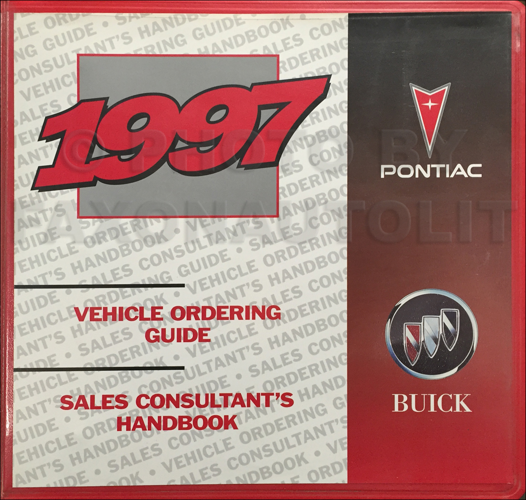 1997 Pontiac Buick Ordering and Sales Consutant's Guide Original Dealer Album Canadian
