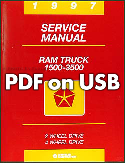 1996-1997 Dodge Ram 1500-3500 Truck Repair Shop Manual USB