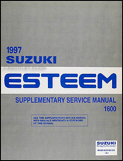 1997 Suzuki Esteem Repair Manual Supplement Original